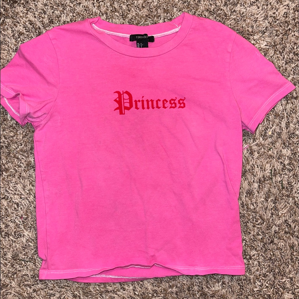 Pink Princess Forever 21 Crop Tee!
